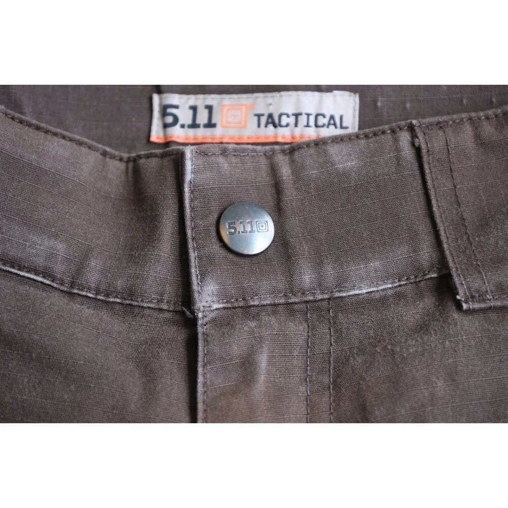 5.11 Tactical Pants Mens Medium Regular Brown Ripstop Cargo Drawstring Hem 30x31
